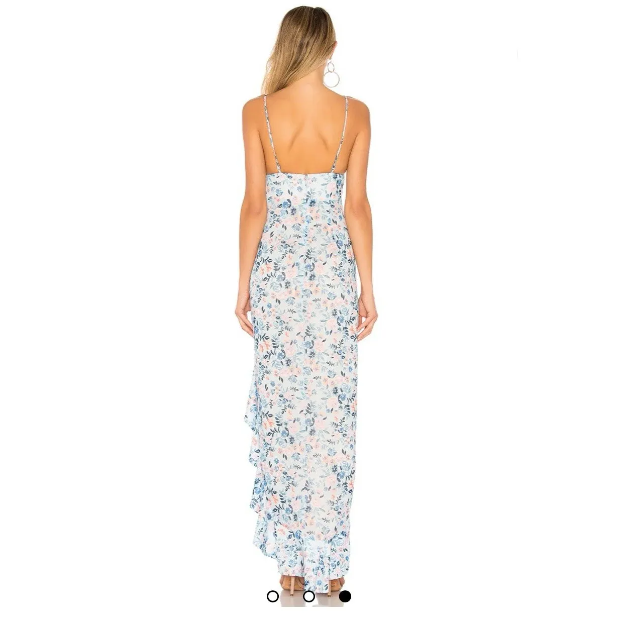 Lovers + Friends Ahamani Gown Meadow Floral Maxi Dress Women M Blue Whimsical - Image 10