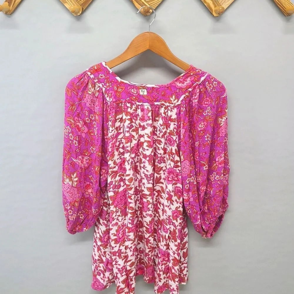 Billa Spring Floral Blouse Size Large | Pink - Image 6