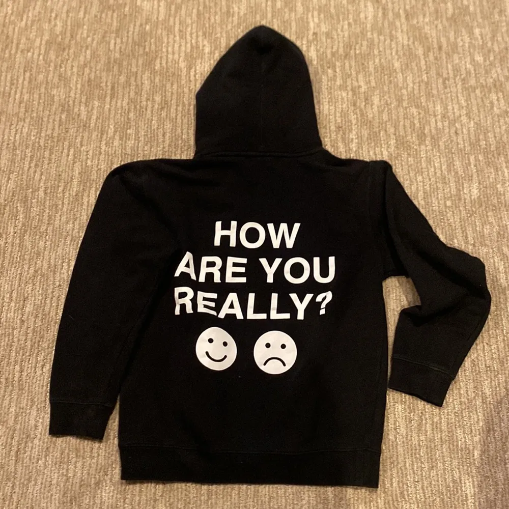 Inside we are all the same how are you really? Hoodie Black - Image 2