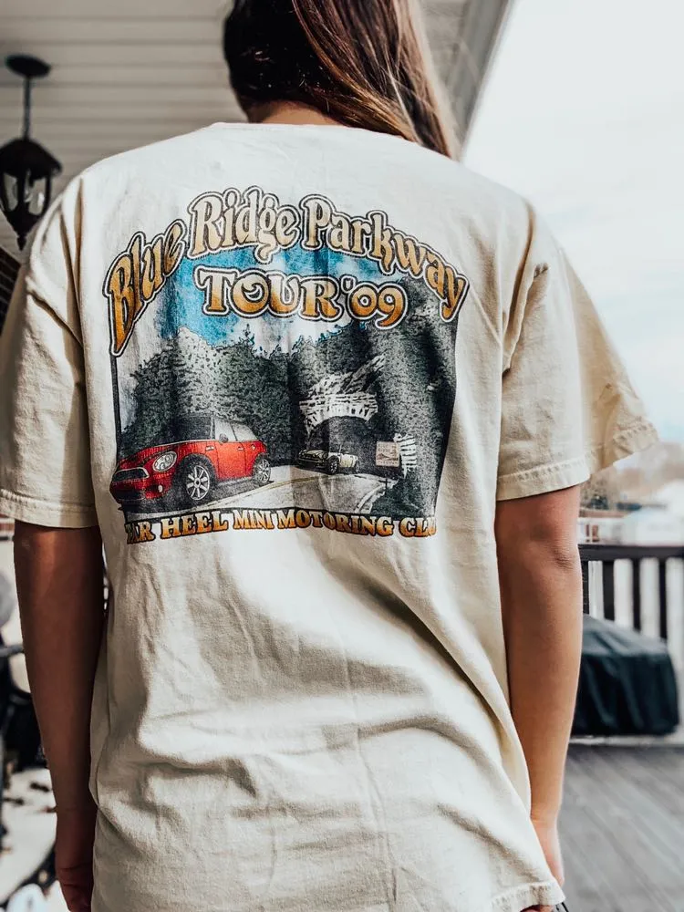 Vintage Blue Ridge Mountain Tee Tan Size L - Image 2