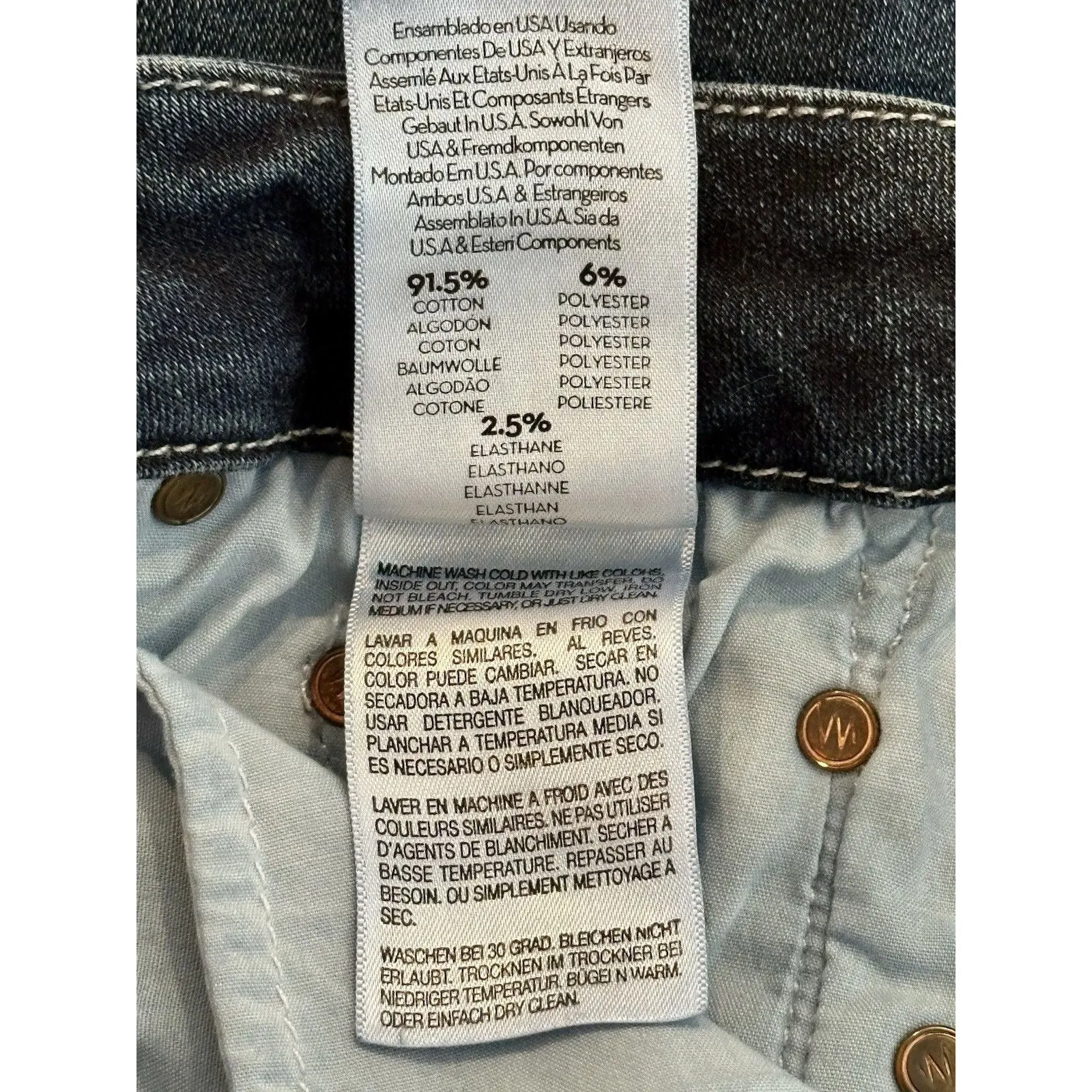 MOTHER Looker Ankle Fray Skinny Jeans in No Play Medium Wash Size 26 EUC!! Blue - Image 8