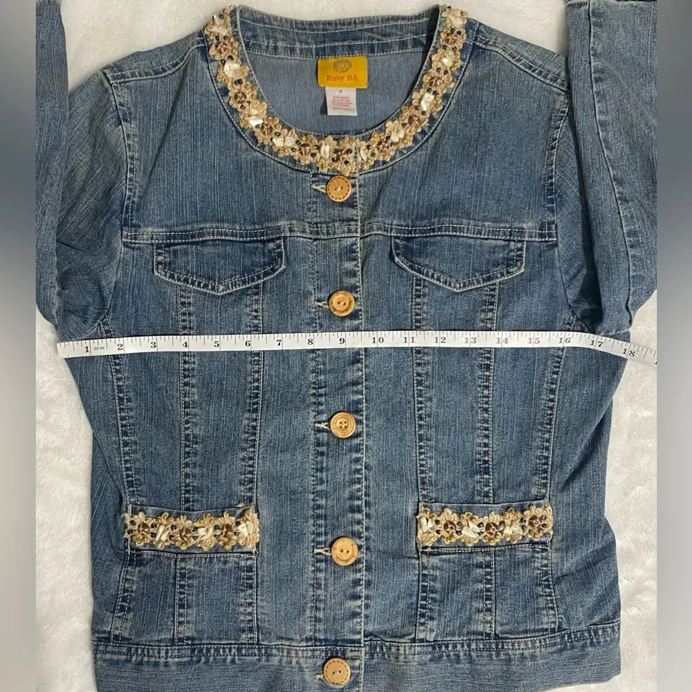Ruby Road Women’s denim Jacket. Size 6 Blue - Image 10