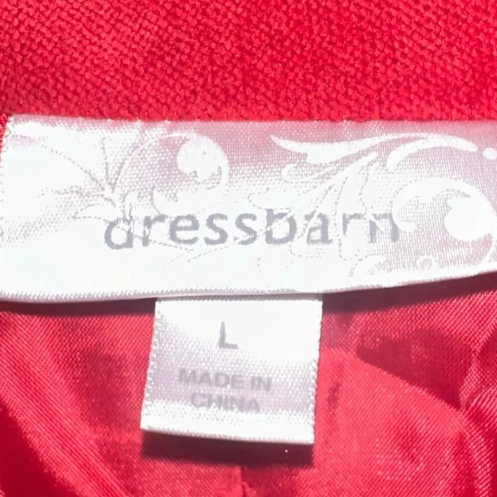 Dress Barn Red Full Zip Jacket Blazer - Image 4