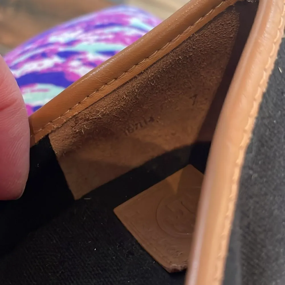 Tory Burch Black & Brown Majorca Espadrille Peep Toe Wedge - Image 9