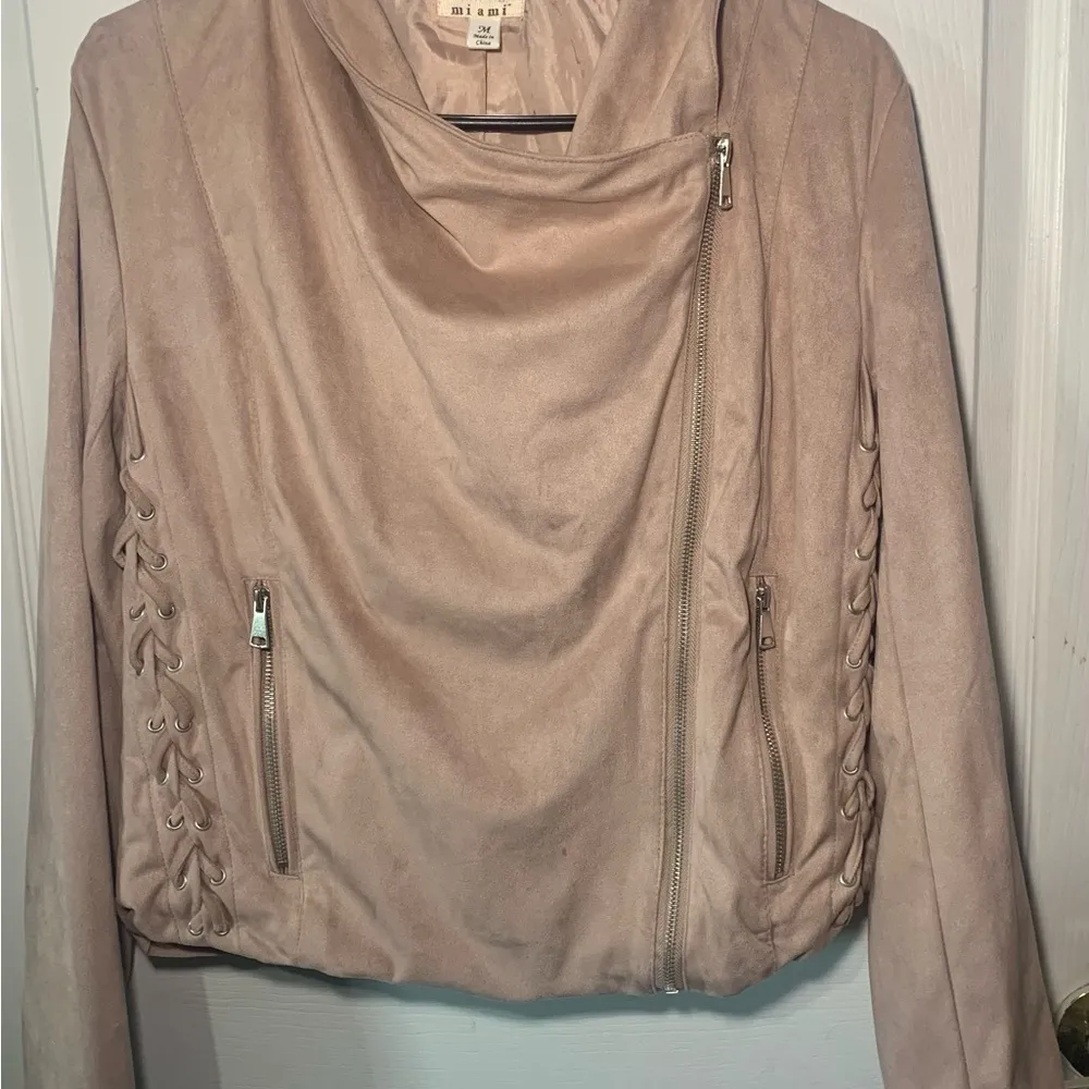 Mi A Mi Suede Like Biker Jacket.          577 - Image 5