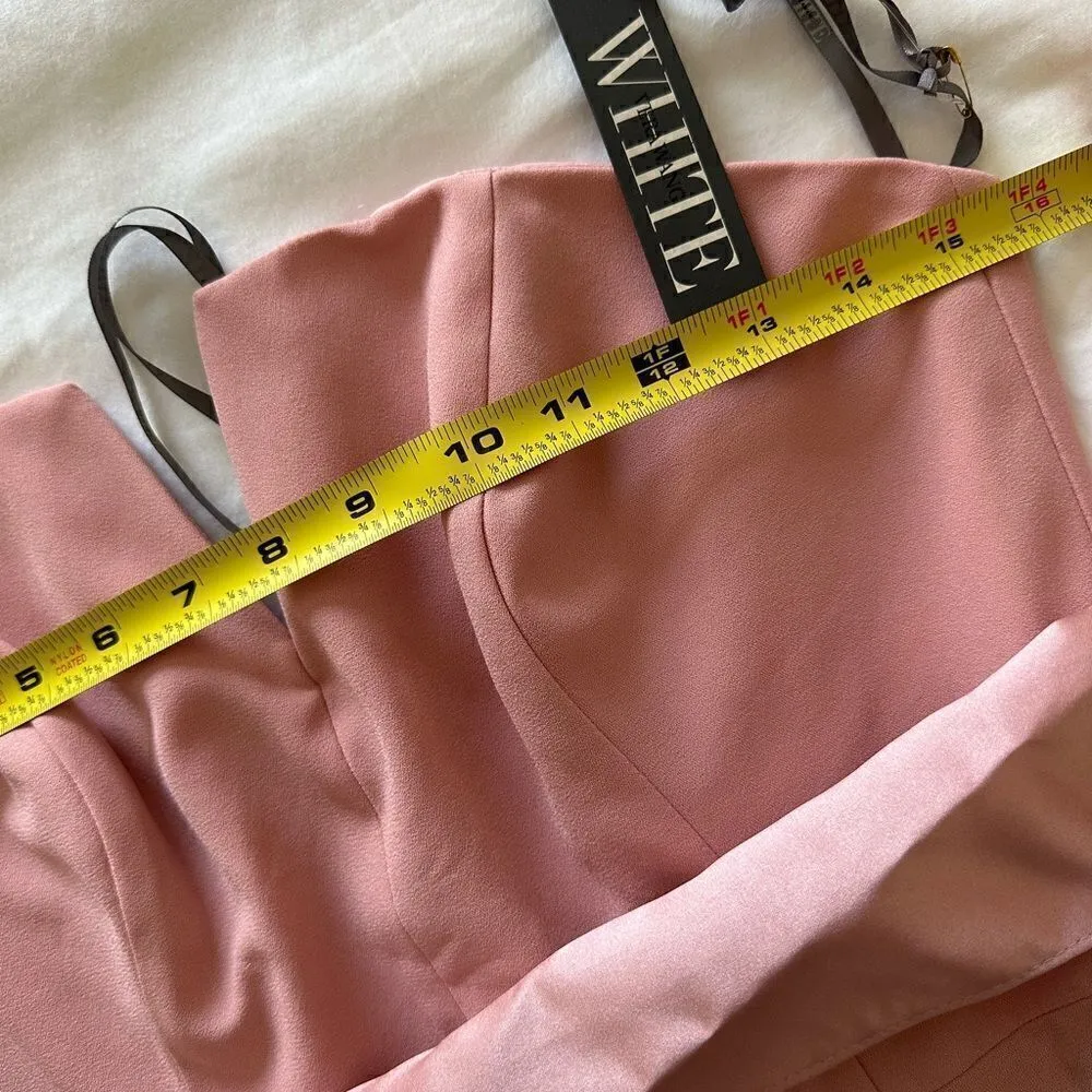 Vera Wang color Ballet Strapless Crepe Crepe Mermaid Bridesmaid Dress Size 6 - Image 6