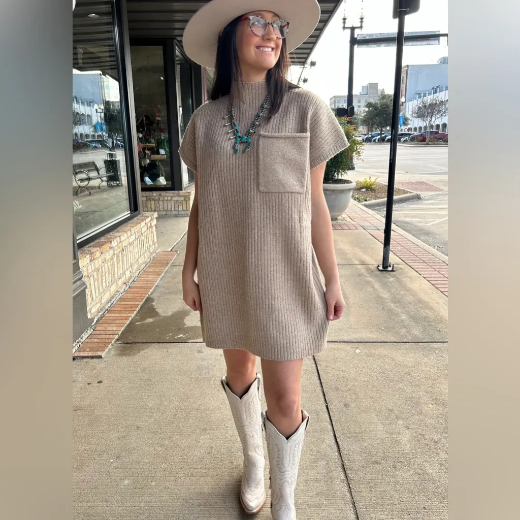 Entro Sweater Dress with Pocket Sz Medium - Image 2