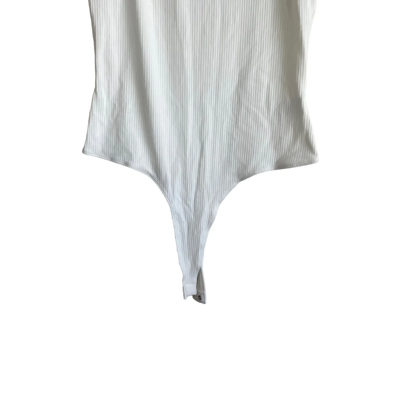 ASTR Women Tank Bodysuit M Ivory Cutouts Ribbed Flirty Y2k Neutral Festival NEW‎ - Image 6