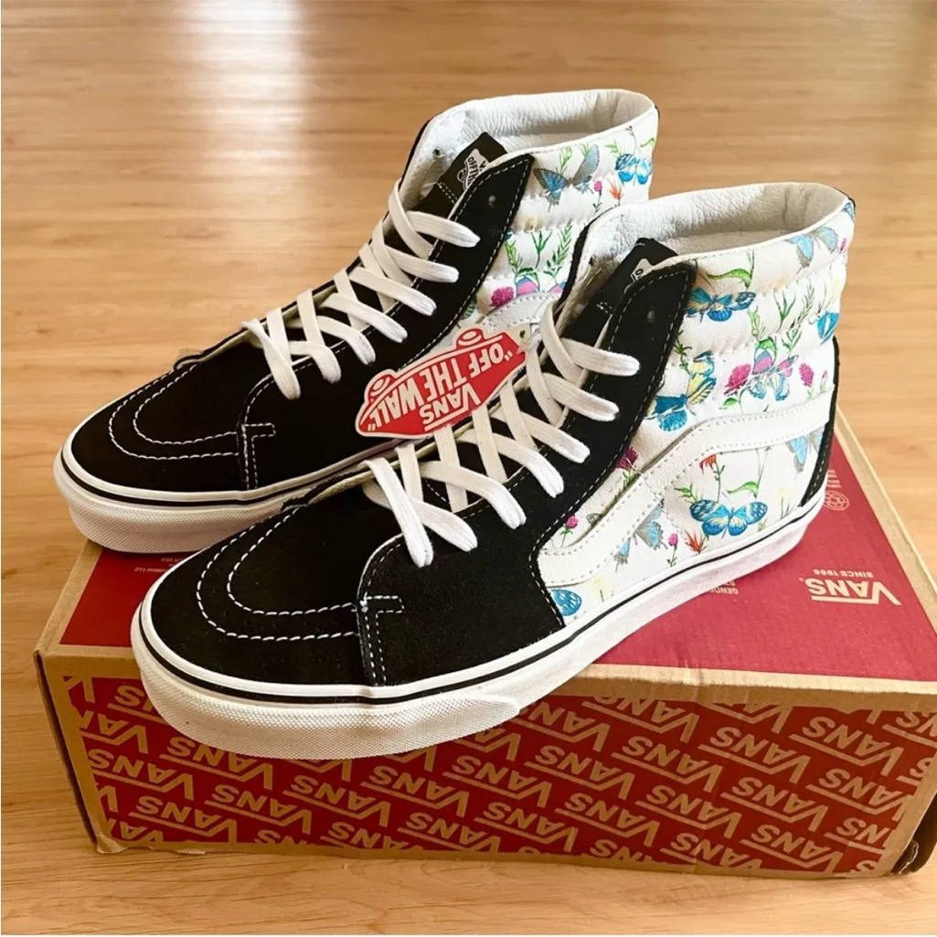 Vans Unisex SK8-Hi High-Top Sneakers Black/White VNOA5HXVUCO Women11.0 Mens 9.5 - Image 2