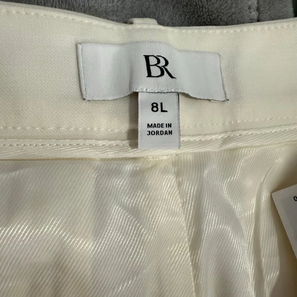 BR Straight Trouser Pants, Cream , 8 Long - Image 6