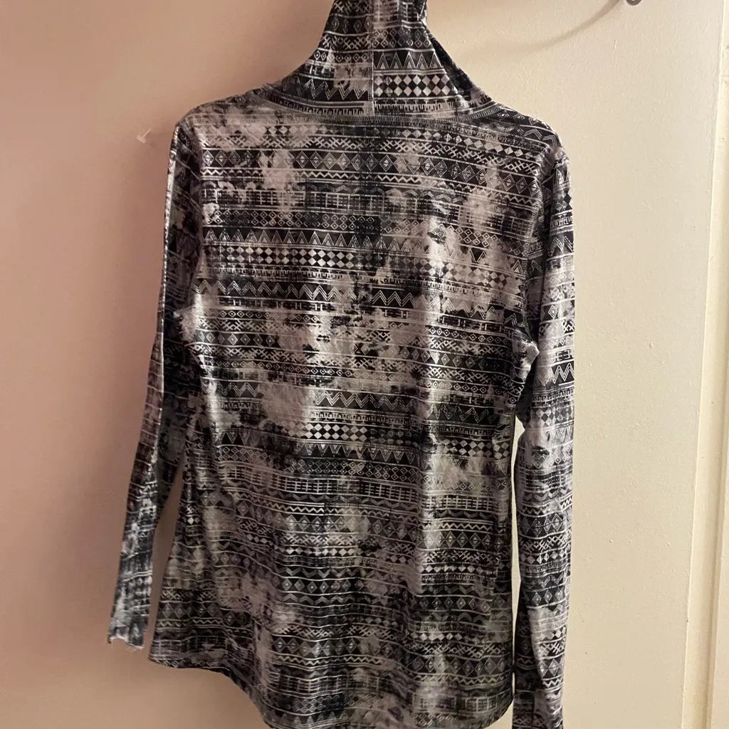 Exertek Womens Hoodie Hooded Athletic Long Sleeve Shirt Hoodie M Black & White - Image 5