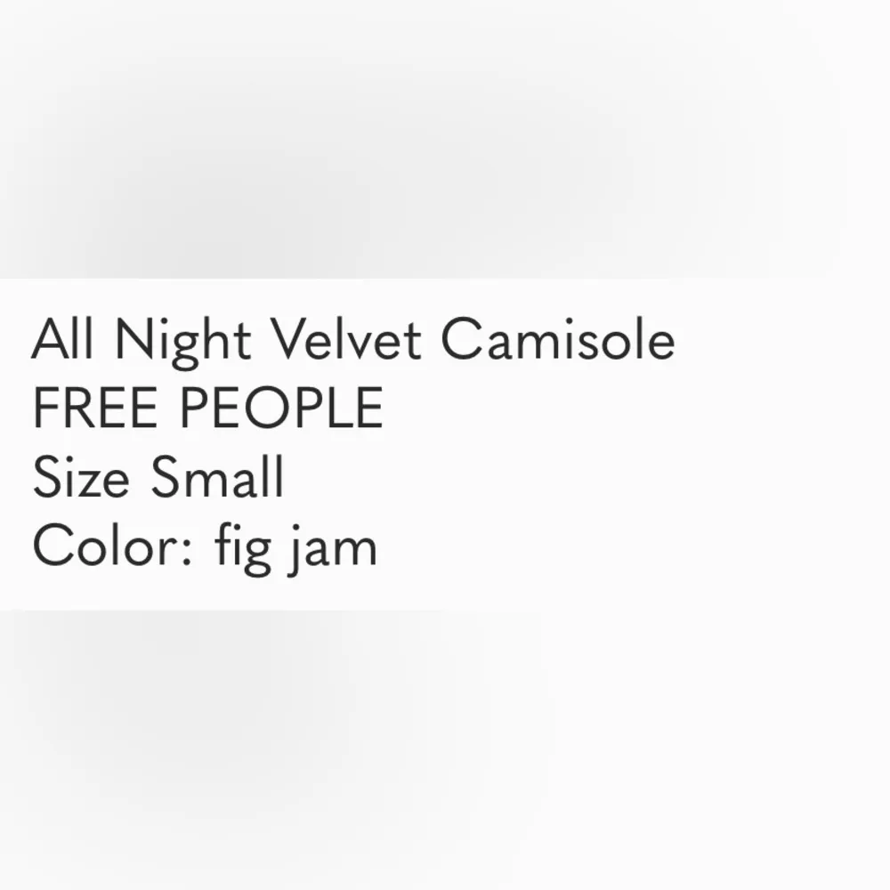 NWT Free People All Night Velvet Camisole Size S Fig Jam Color - Image 9