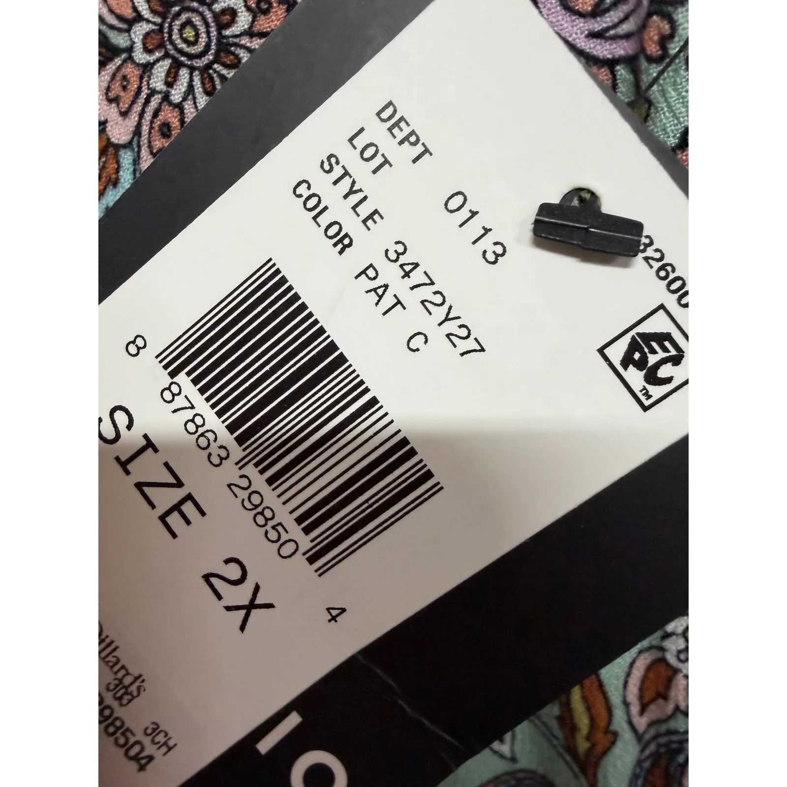 In Studio Paisley Mint Skirt Set Long Sleeve Bobo Church Size 2X NWT Green - Image 10