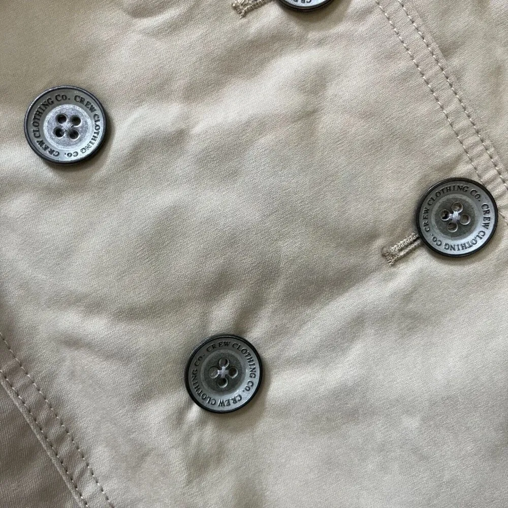 NWOT Crew Women's Trench Coats With Belt Jackets Flower lining Size 10 Khaki Tan - Image 4