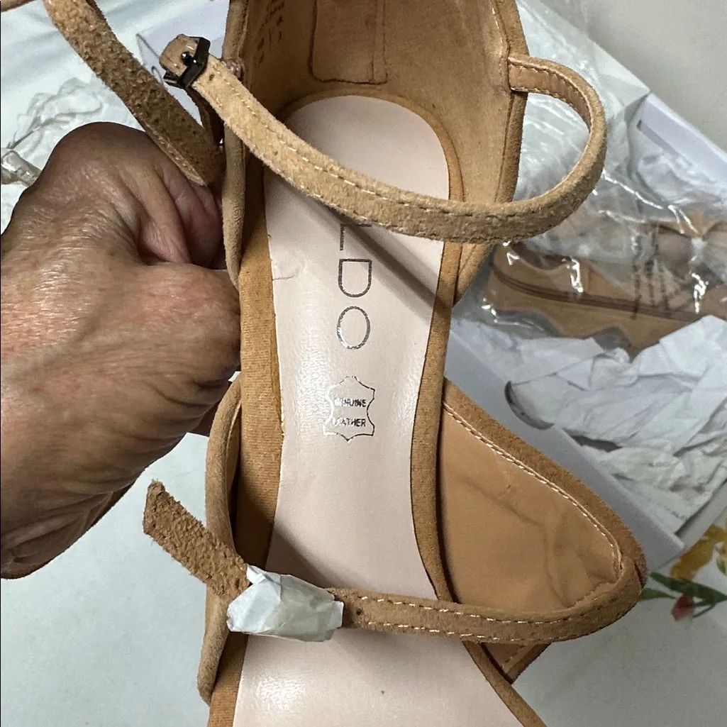 Aldo Cirella-38 Strappy Heeled sandal Boots Leather - Image 2