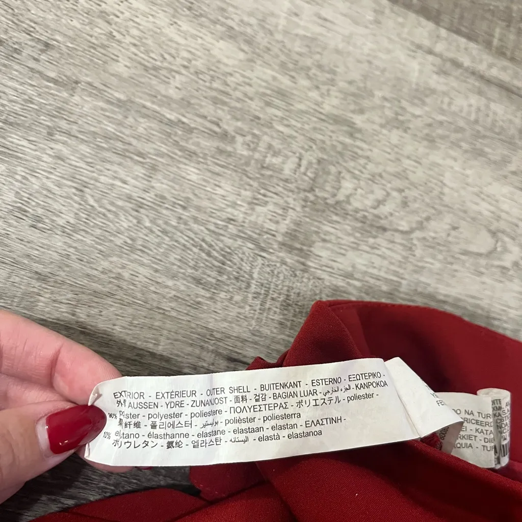 ZARA red bow belt mini skort - Image 6