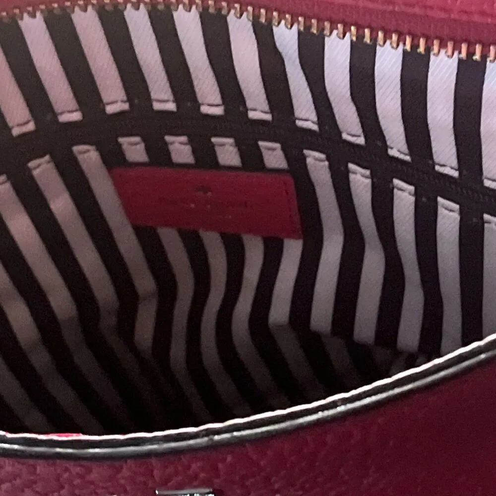 Kate Spade Cora Southport Women's Crossbody Purse Leather Messenger Bag Red - Image 7