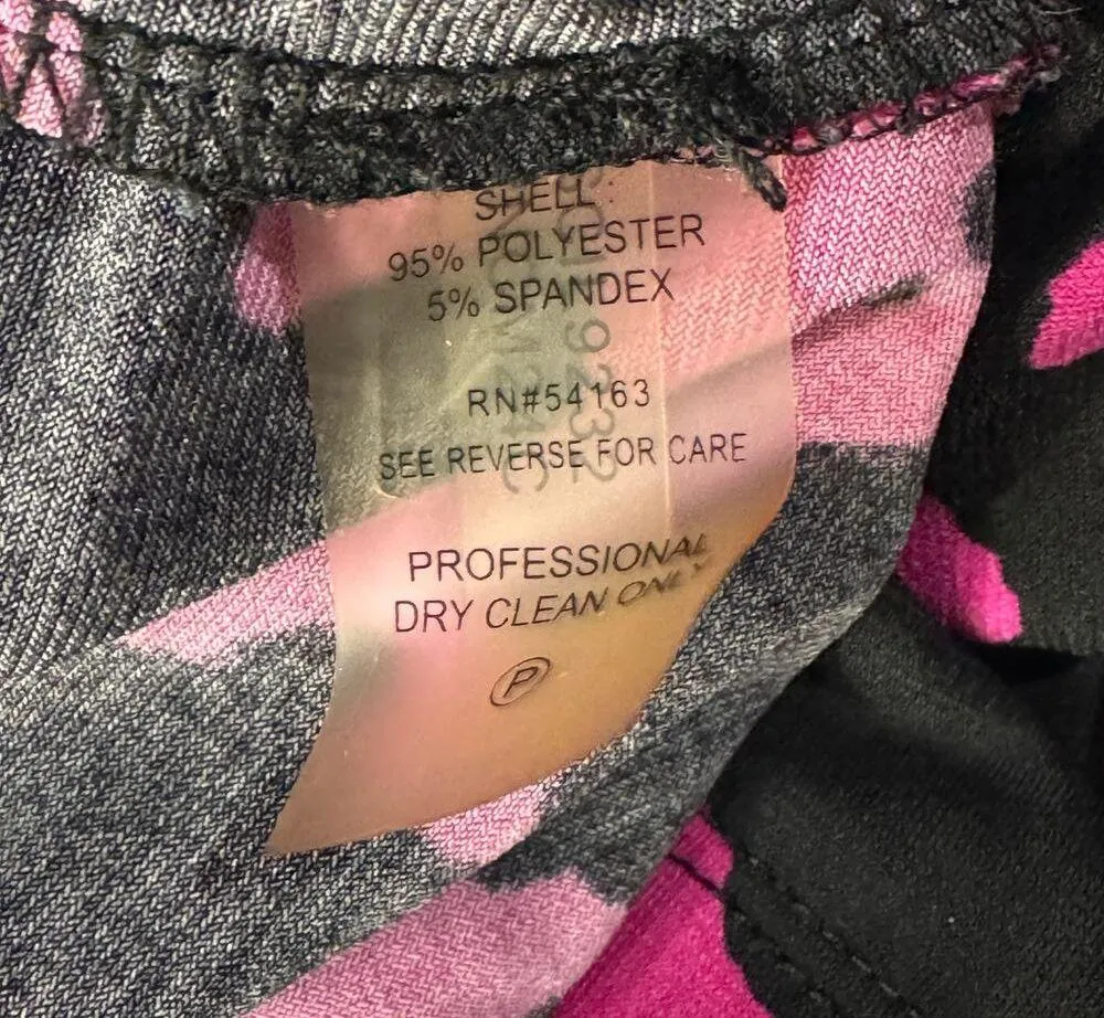 Calvin Klein Small Top Abstract Pleated Round Neck Stretch Sleeveless Multicolor - Image 7