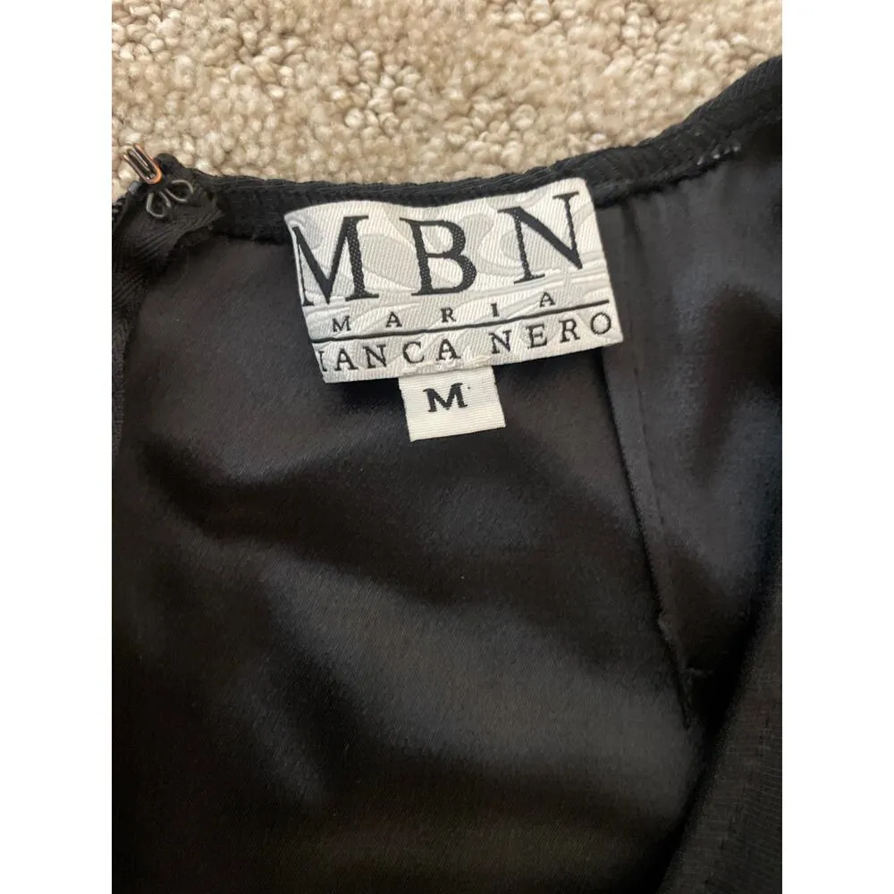 Maria Bianca Nero Black Cold Shoulder Mini Sheath Dress Medium - Image 4
