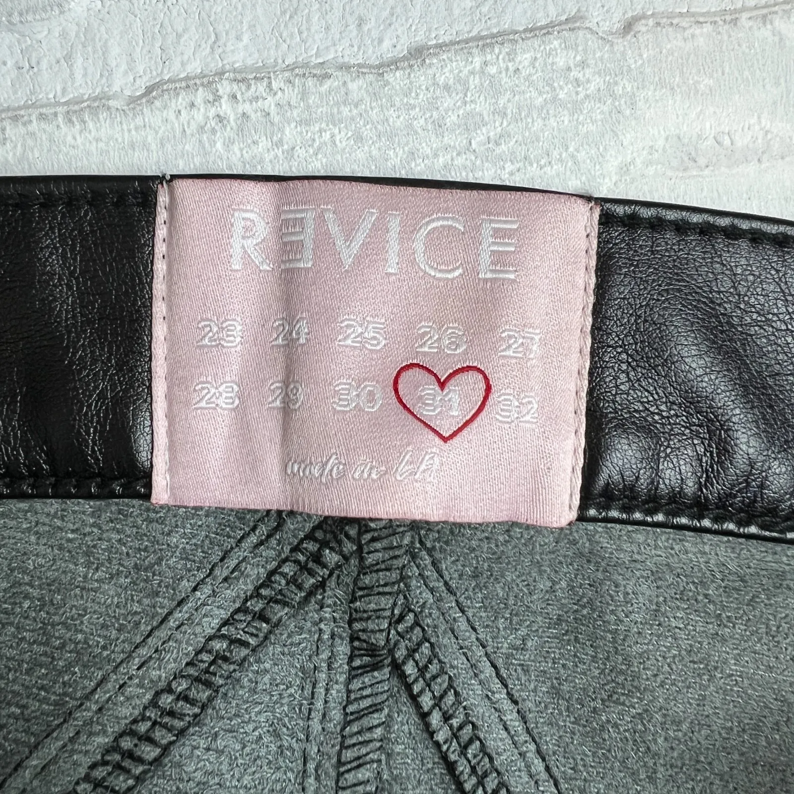 Revice Venus Flares Pants Womens 31 Black Faux Leather Supernova Star Butt Biker - Image 7