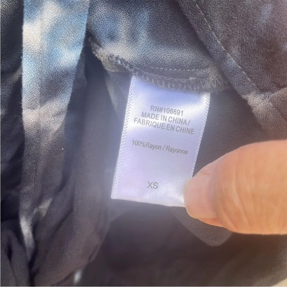 EUC Young Fabulous & Broke Carmen Tie Front Puff Sleeve Tie-Dye Top Oversized XS - Image 6