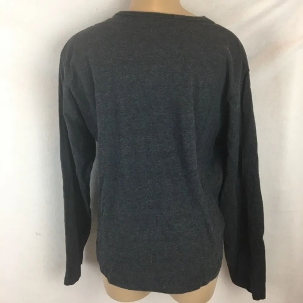 Woolrich Gray Ruby Long Sleeve Cotton Tee Shirt XL - Image 3