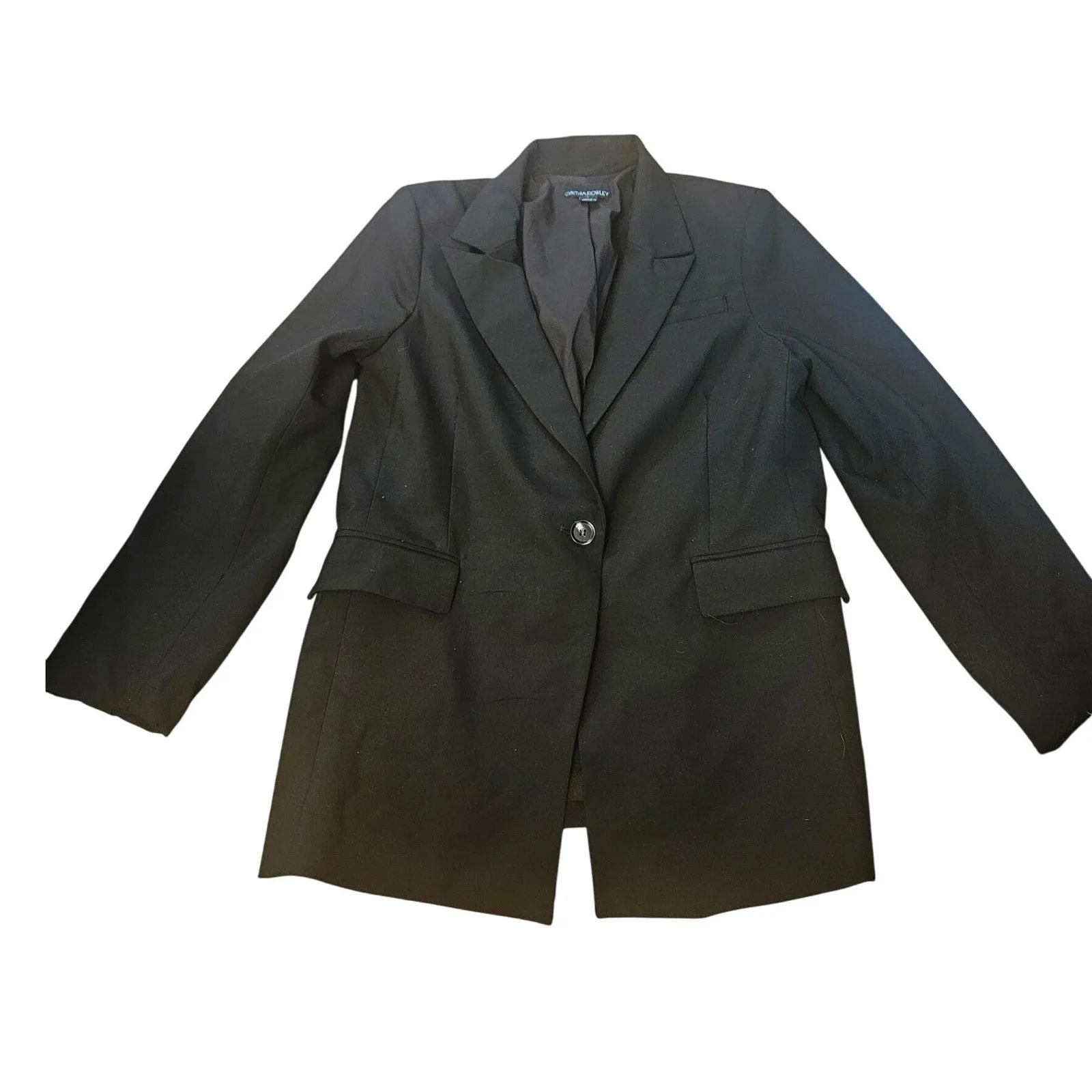 Cynthia Rowley Black Blazer Jacket Career Office Business Casual‎ - Image 2