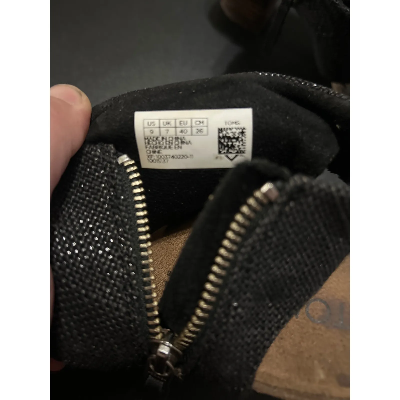 TOMS‎ Black Sparkle Ankle Strap Wedge Heels Sandals Shoes - Image 6