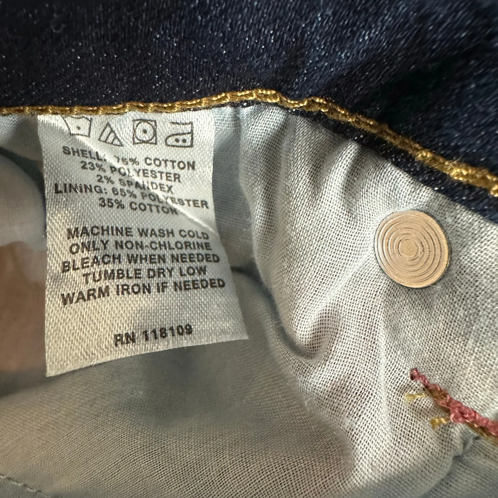 Telluride Clothing Co. Size 14 Denim Blue Jeans Flannel Lined Bootcut NWT - Image 5