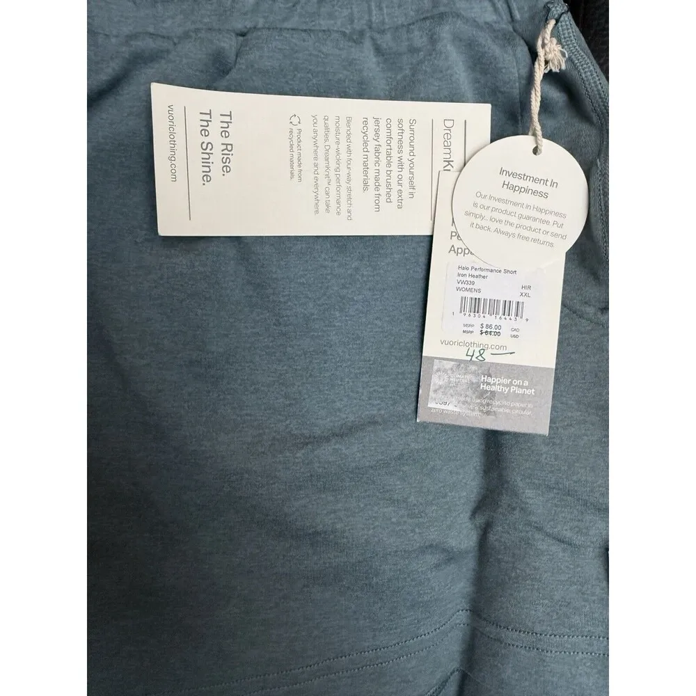 Vuori Women’s Halo Performance Short Iron Heather Size XXL New w/tag $64 - Image 2