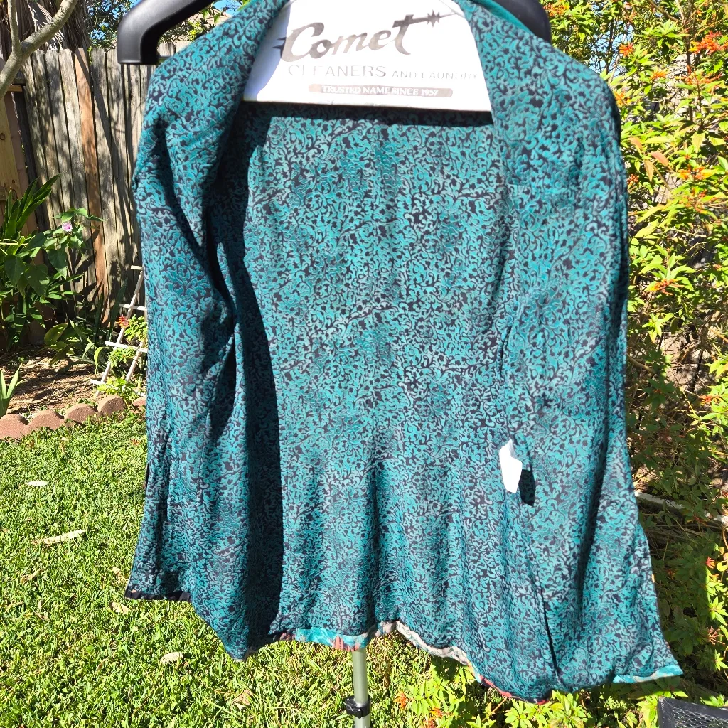 VTG Platinum by Dorothy Schoelen Blazer Fairy Whimsicle L Green Size L - Image 12