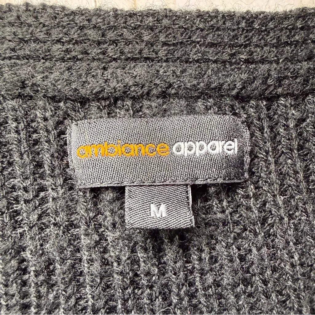 Ambiance Apparel Black Distressed V - Image 3