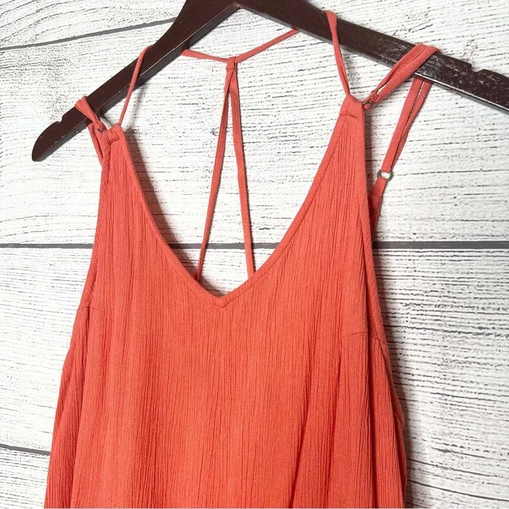 ROXY Vibrant Orange Sleeveless Mini Sun Dress Size Large - Image 2
