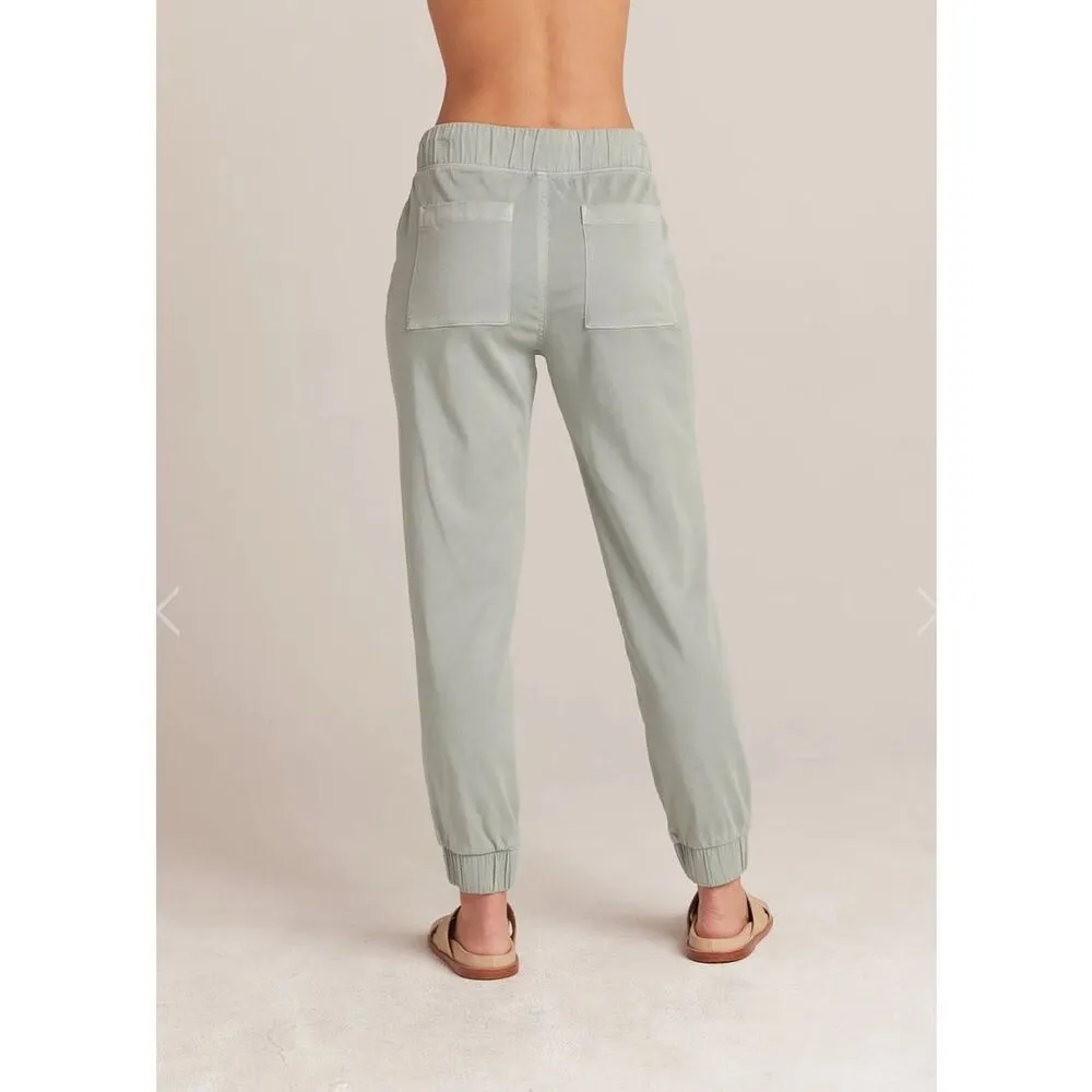 Bella Dahl Womens Elastic Waist Drawstring Cropped Jogger‎ Pants Aqua Large NWT - Image 4