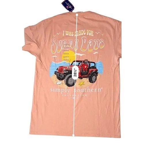 Simply‎ Southern Patrol Sherbet T-shirt Graphics "Sunny Days" sz MEDIUM NWT - Image 9