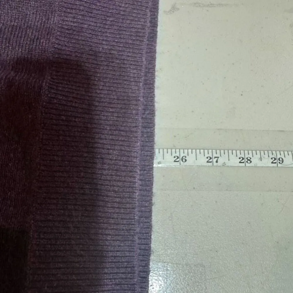 Reitmans Women's Colorblock Knit Cashmere Blend Boat Neck Pullover Sweater Small Purple - Image 9