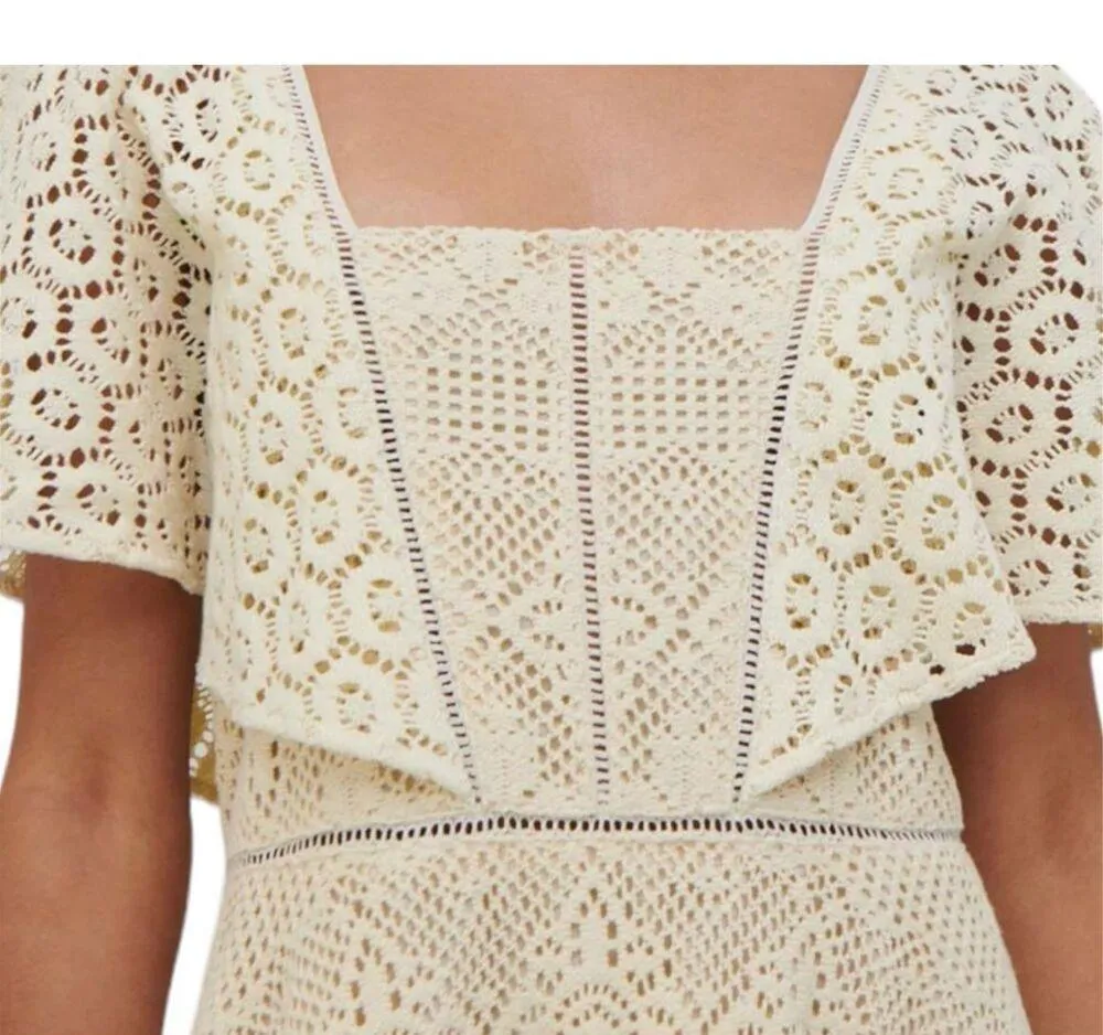 Jonathan Simkhai Avalon Crochet Coverup Dress Size S - Image 4