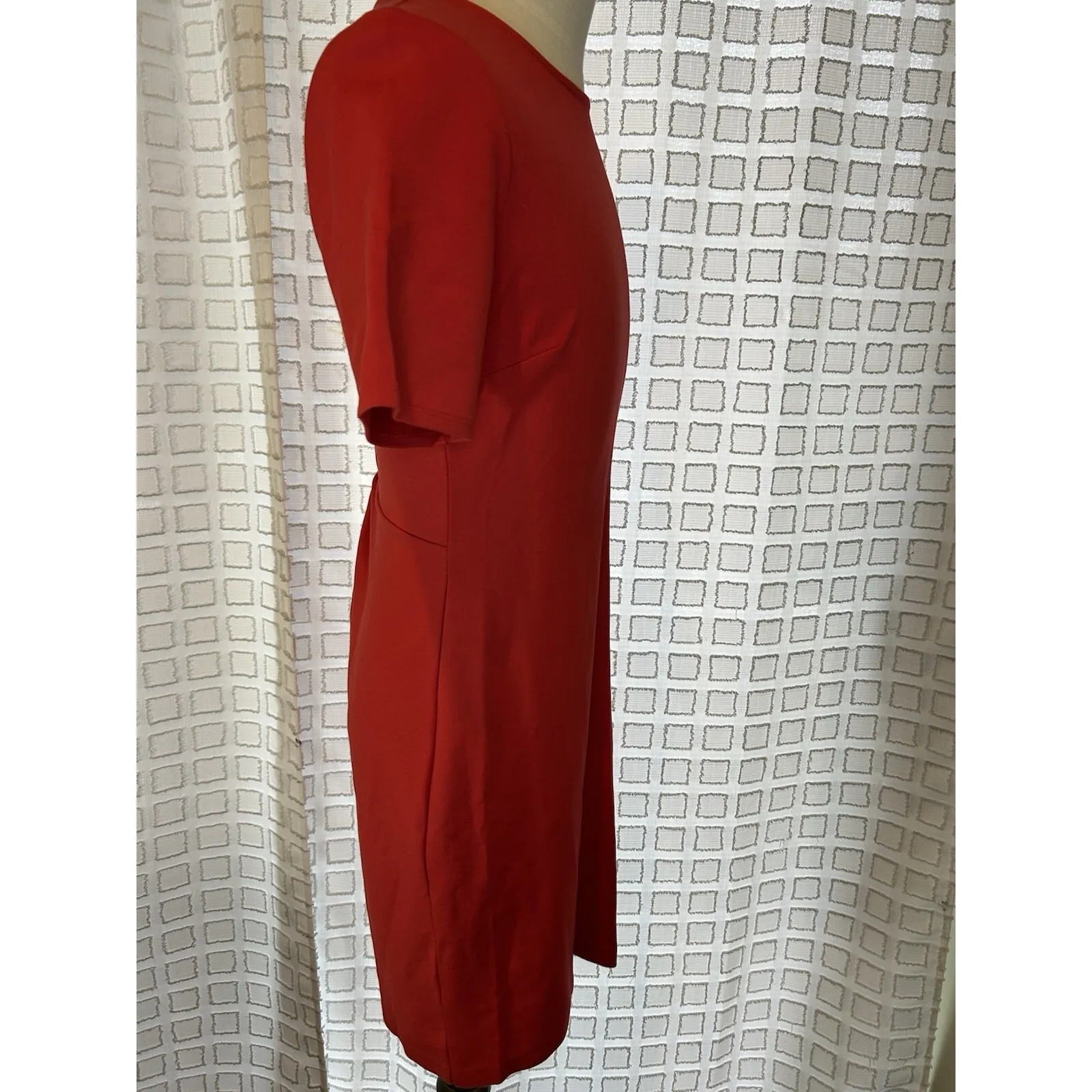 Banana Republic‎ Twist Back Ponte Sheath Dress, Size 8 Petite Coral - Image 7