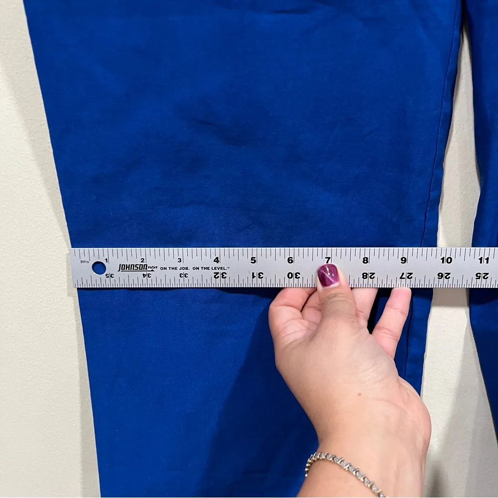 NWT Maeve blue night size 26 cropped ankle pants Anthropologie wide women - Image 4