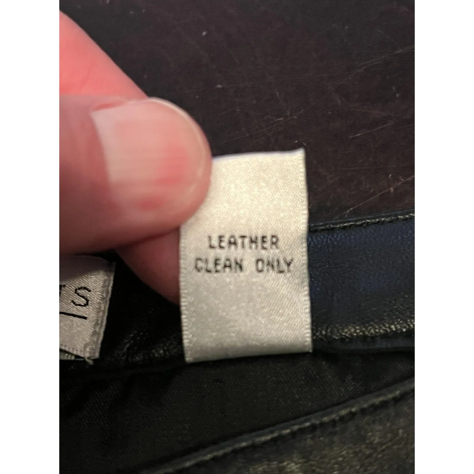 Valerie Stevens Pants Womens 8 Black Leather Straight Leg Lined Zip Front - Image 10