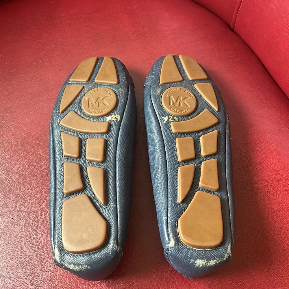 Michael Kors Fulton Leather Ballet Flats Size 6 Blue - Image 8