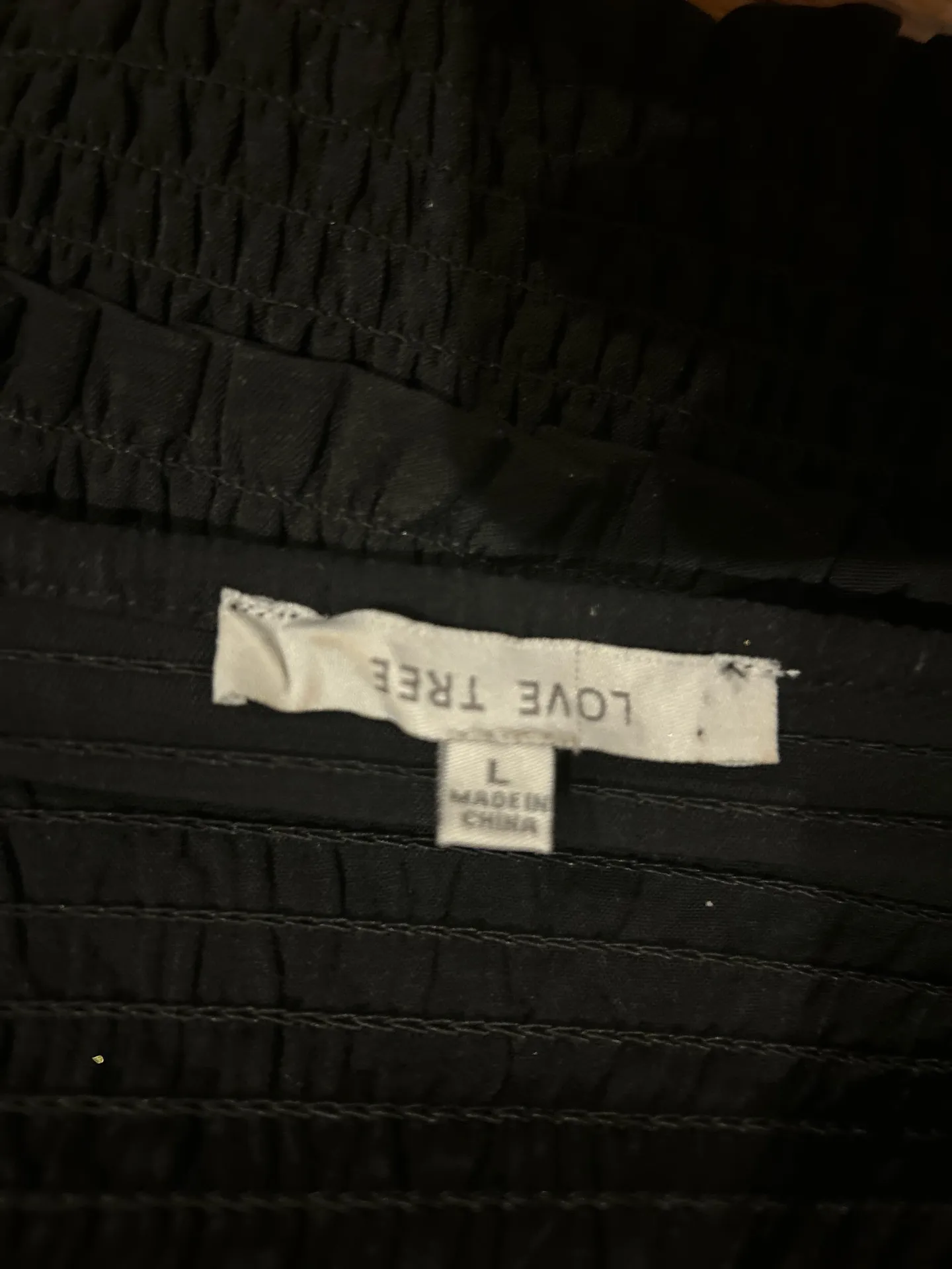 Love Tree BLACK SUPER BOHO Copa Smocked Cropped Tank Top with Ruffle Sleeves - Image 12