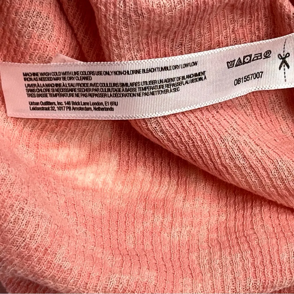 Intimately Free People‎ Turtleneck Top Medium Rose Pink Burnout Floral NEW *FLAW - Image 3