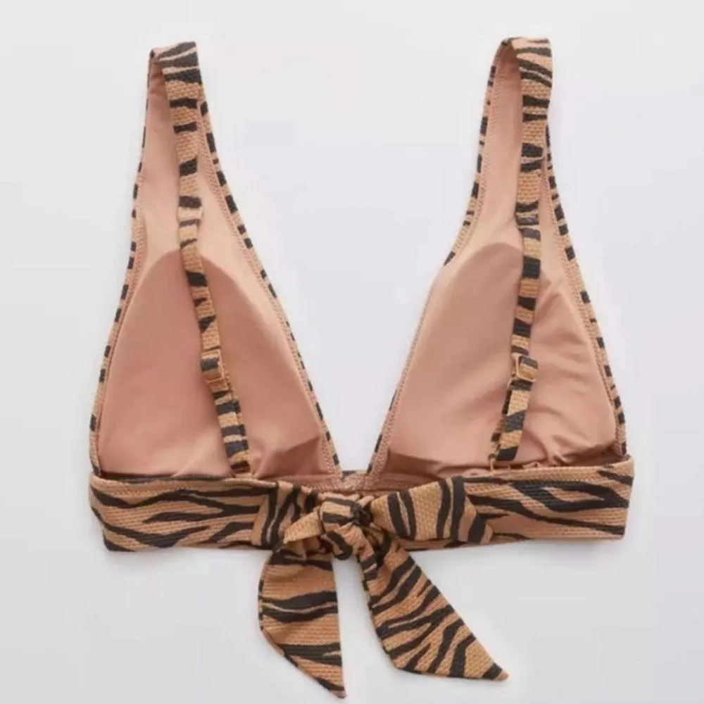 Aerie Pique Zebra print High Waisted Bikini Small/ Medium NEW - Image 9