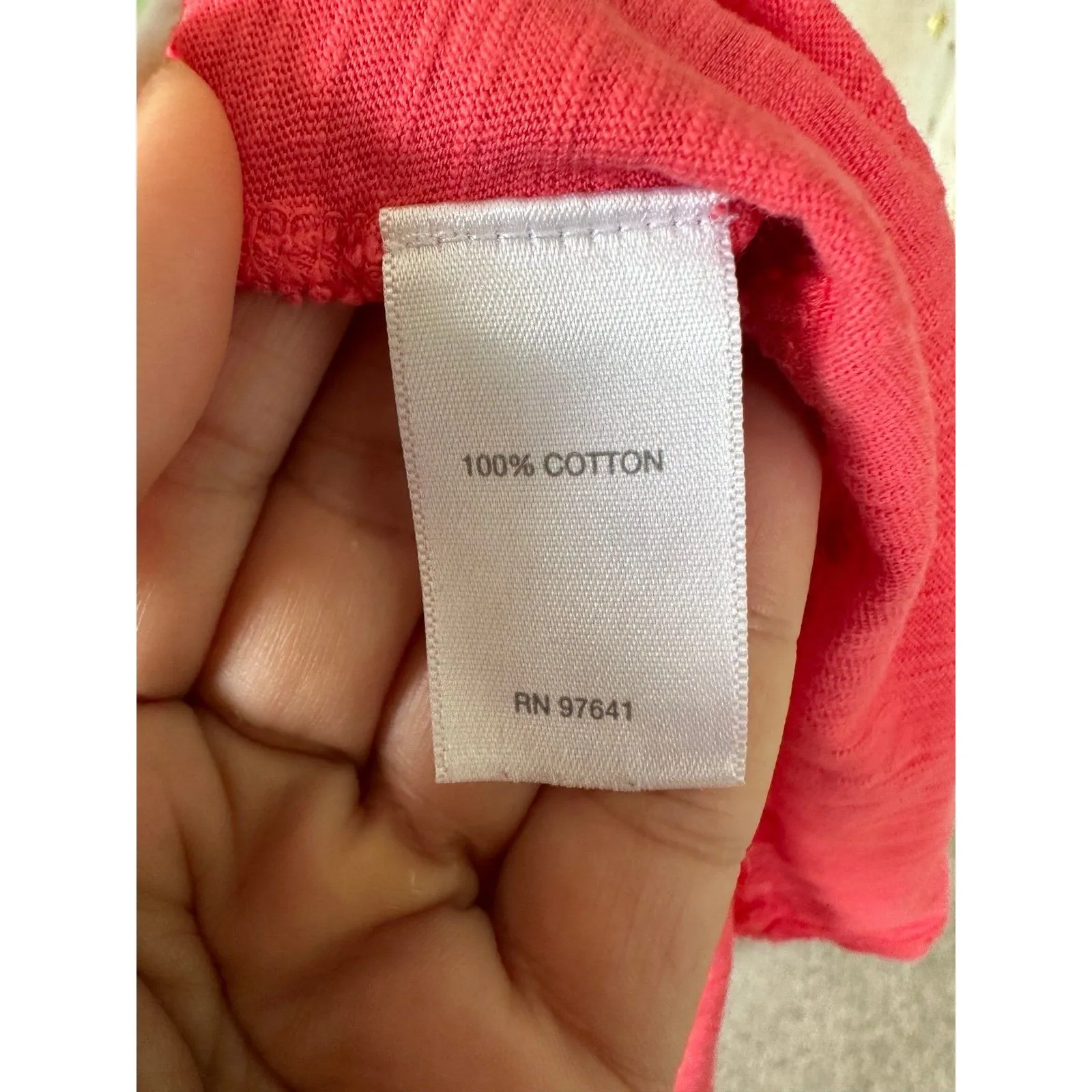 J. Jill Women's Salmon 100% Cotton Scoop - Image 4