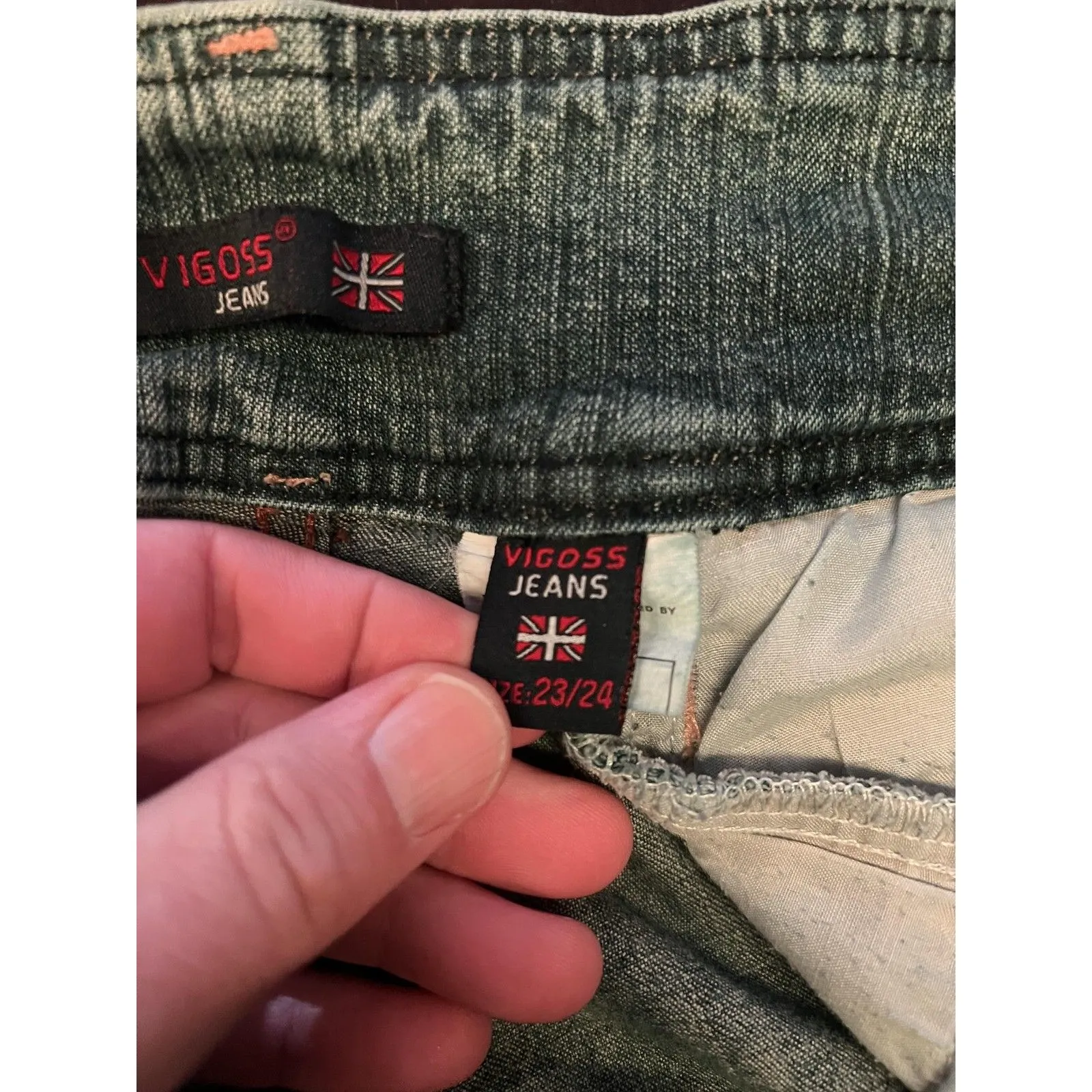 Vigoss Jeans Womens 23/24 Blue Medium Wash Straight Leg Stretch Denim Pants - Image 9