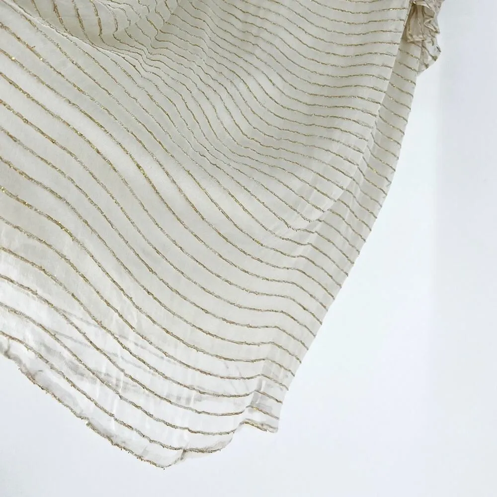 Amuse Society Sunset Dreams Mini Dress Cream Metallic Size M NWT - Image 7