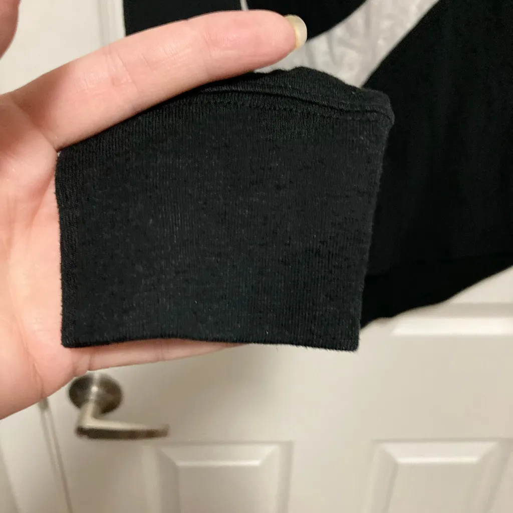 Nike Black with Silver Swoosh Long Sleeve Shirt - Image 6