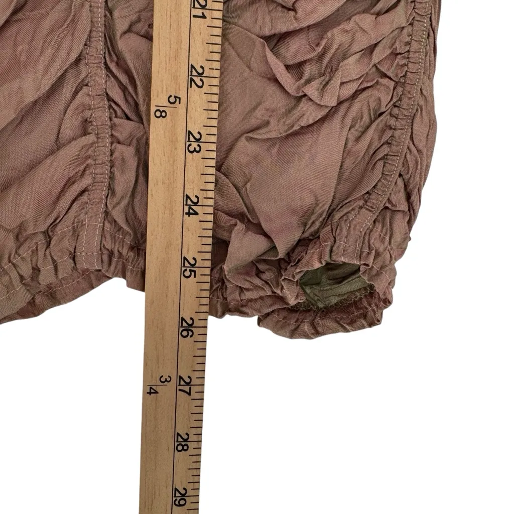 Hanna for La Journee Steampunk Whimsygoth Ruched Crinkle Maxi Skirt Size 2 Small Brown - Image 9