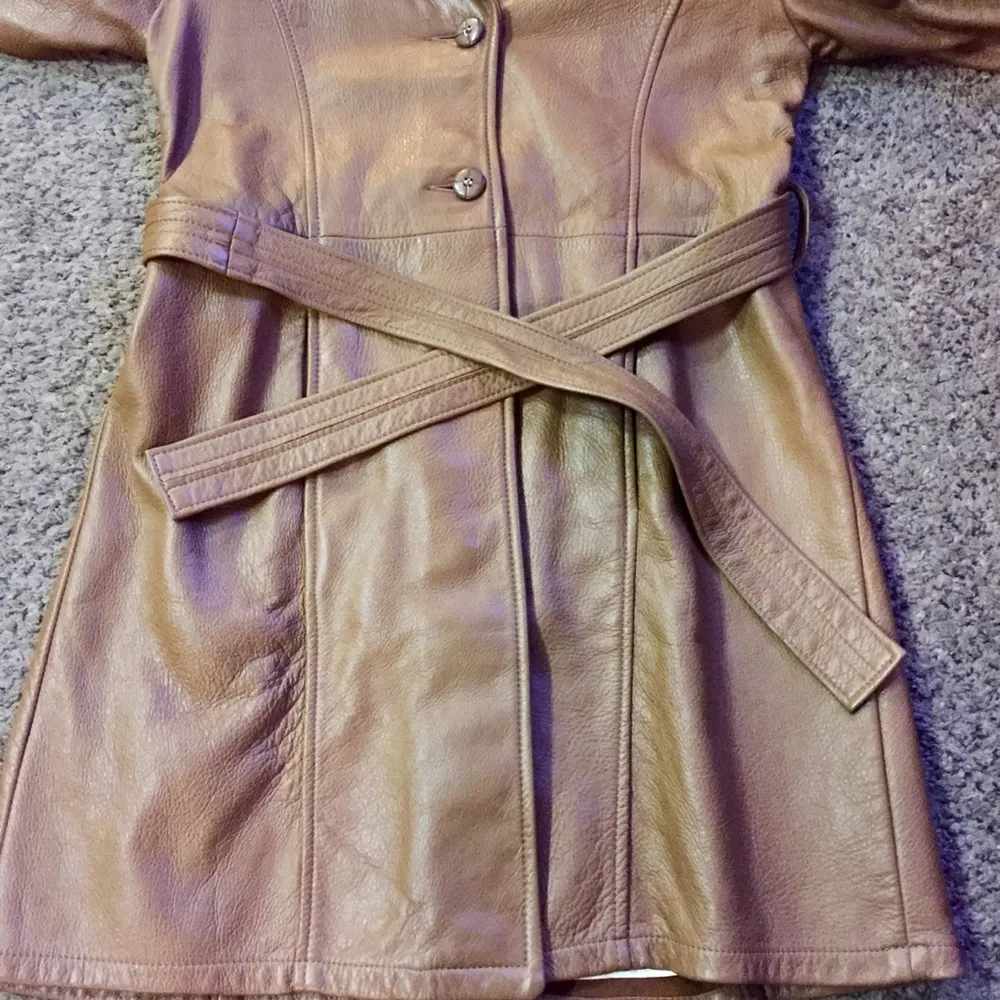 Vintage Deerskin Leather Coat Womens 34 Used RARE - Image 10